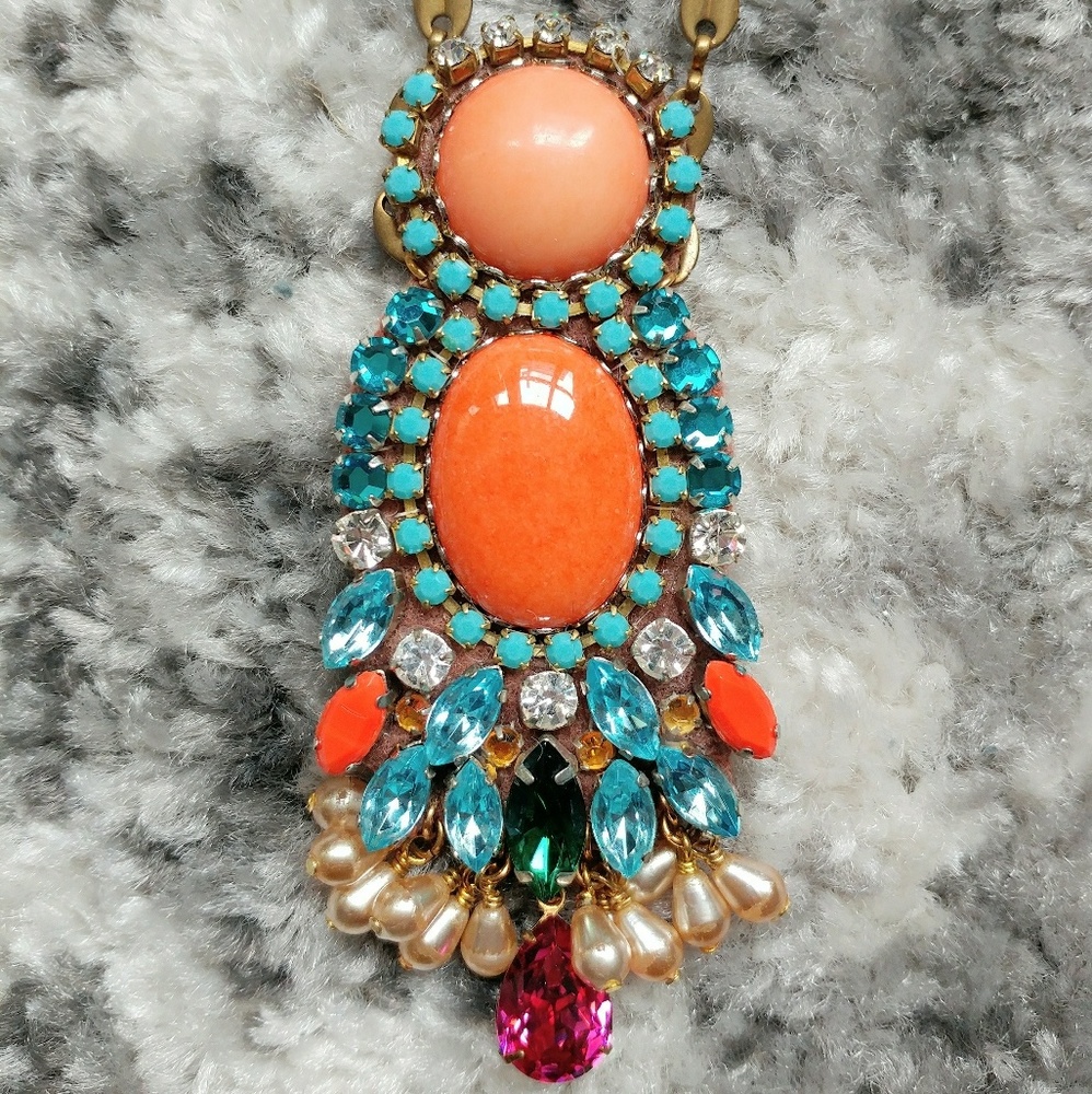 South Moon Under Colorful Pendant Necklace